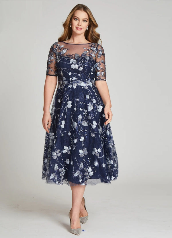 Vestido Midi Plus Size Teri Jon Estampa - foto 1