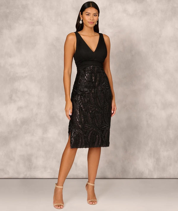 Vestido De Festa Midi Aidan Mattox
