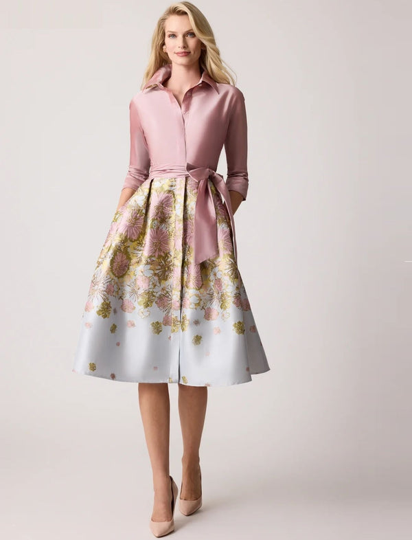 Vestido Midi Teri Jon Rosa - foto 1