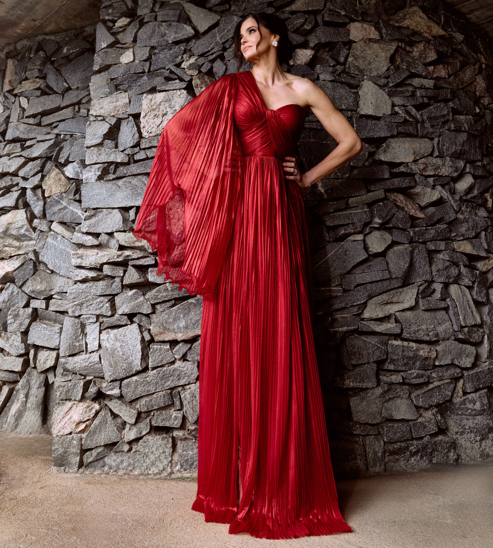 Vestido de Festa Longo Anita Tarik Ediz Vermelho - foto 1