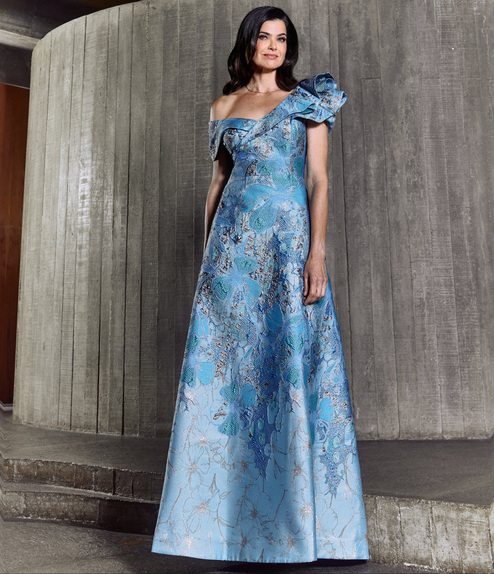 Vestido de Festa Longo Maya Teri Jon Azul-Claro - foto 1