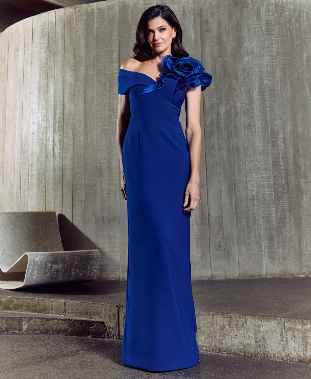 Vestido de Festa Longo Catarina Teri Jon Azul - foto 1