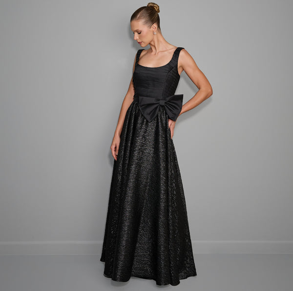 Vestido de Festa Longo Metalizado Mac Duggal