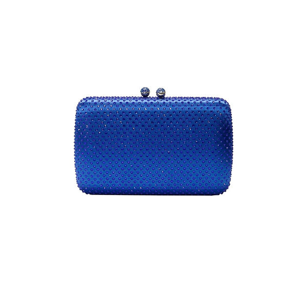 Bolsa Clutch Azul Cristais