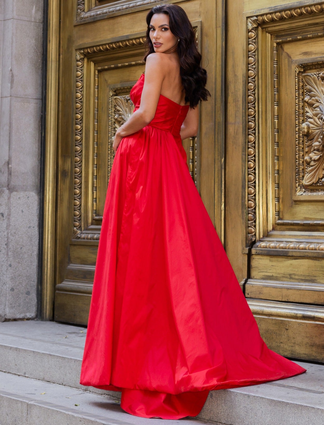 Vestido de Festa Longo sem Alça Tarik Ediz