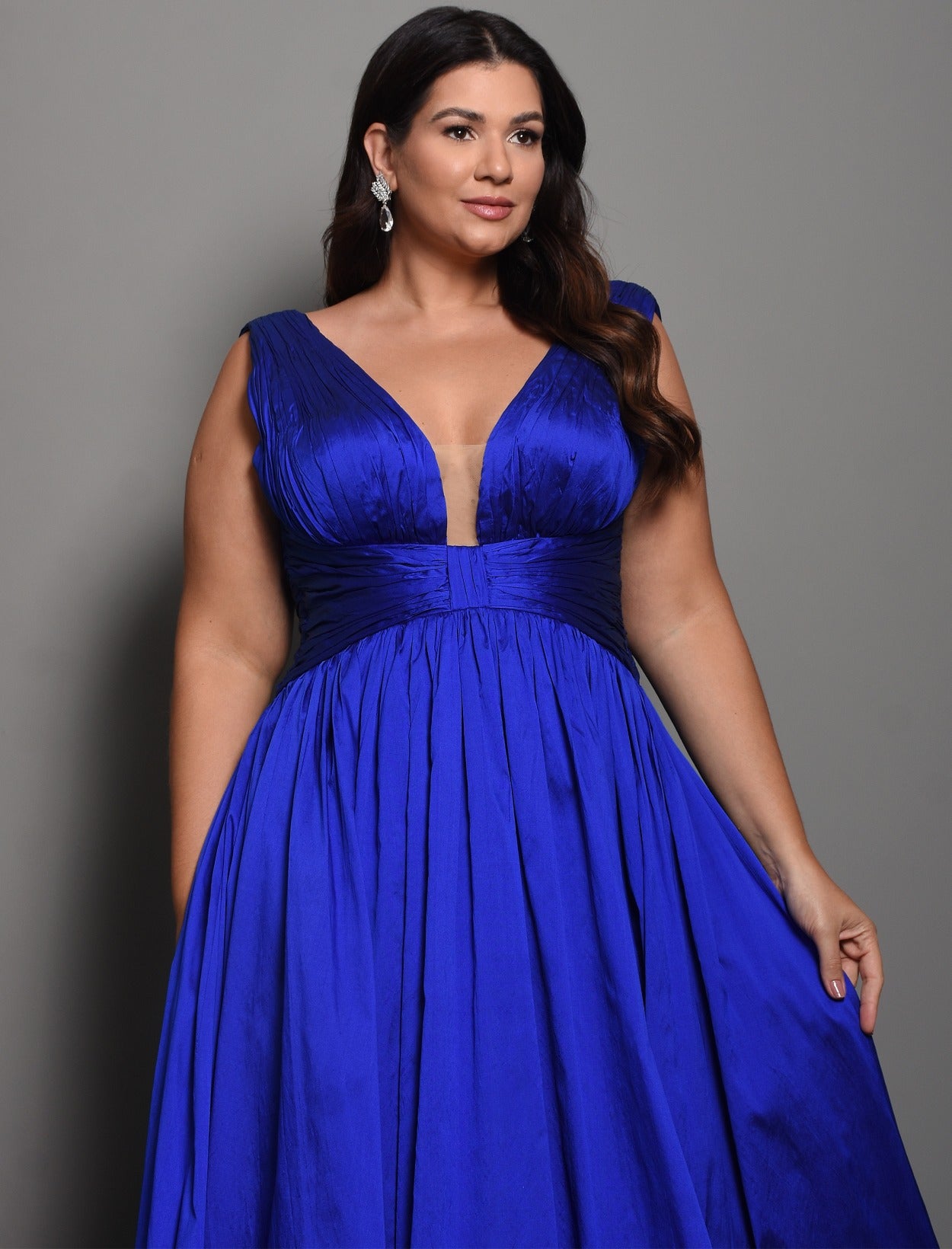 Vestido De Festa Longo Tafetá Tarik Ediz