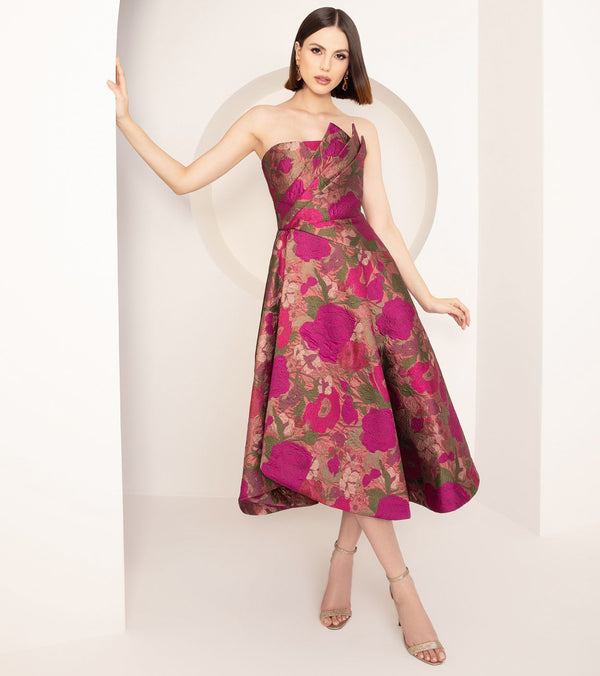 Vestido De Festa Midi Theia