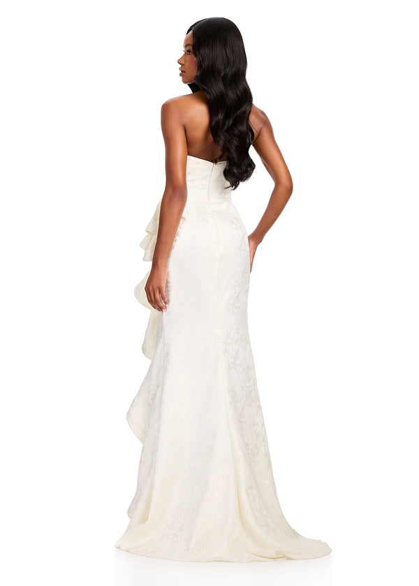 Vestido de Festa Longo Jacquard Ashley Lauren