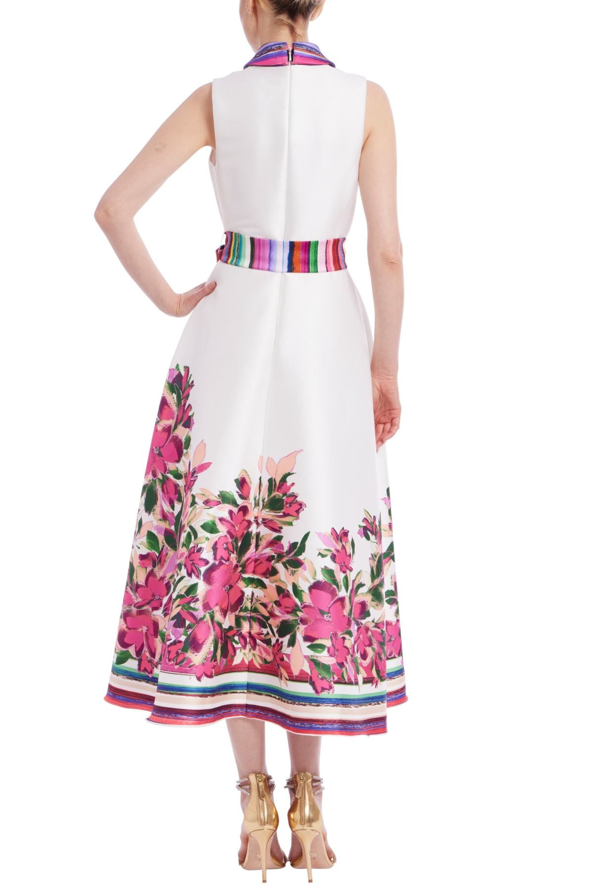 Vestido De Festa Midi Badgley Mischka