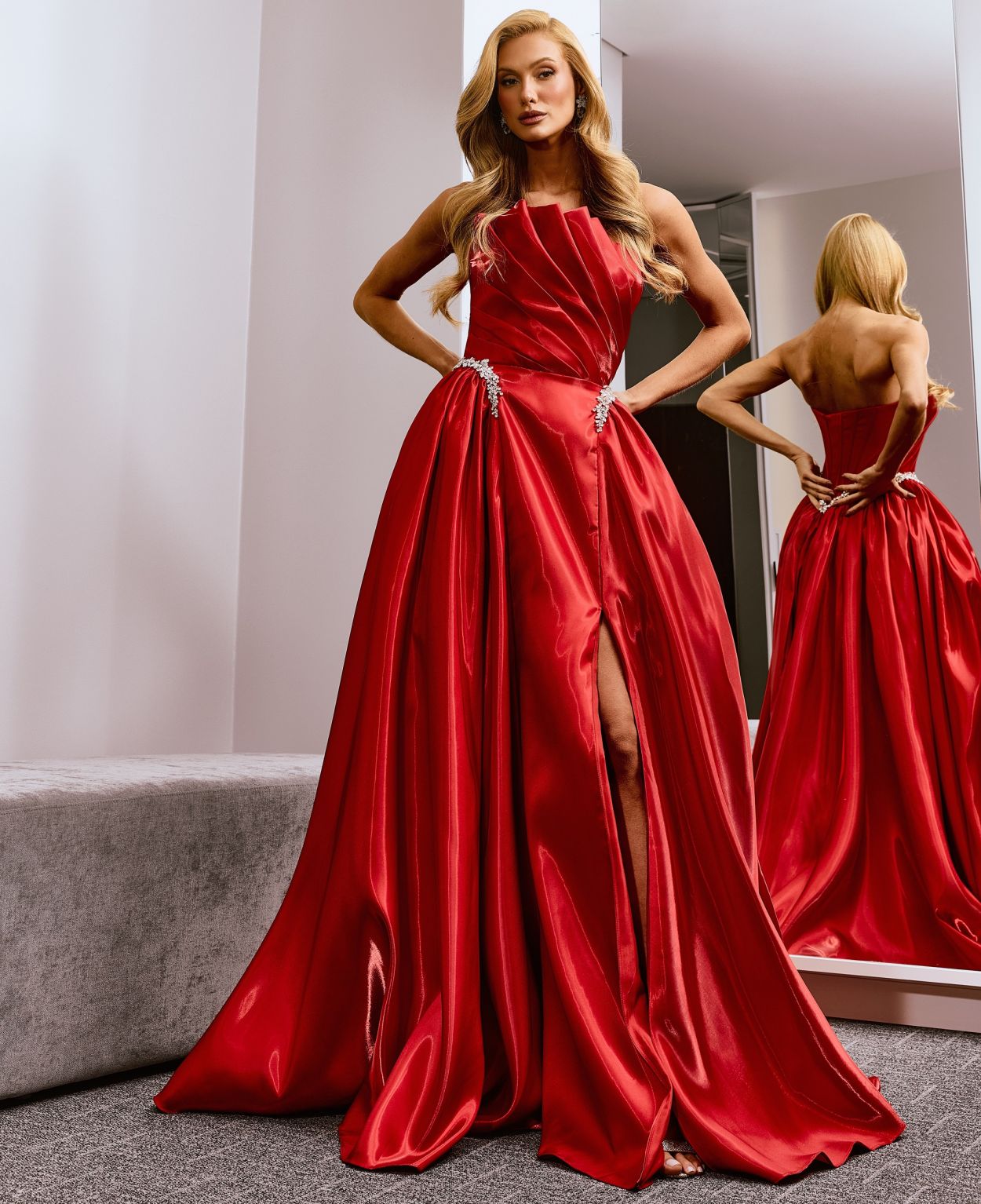 Vestido De Festa Longo Zibeline Glow Colors
