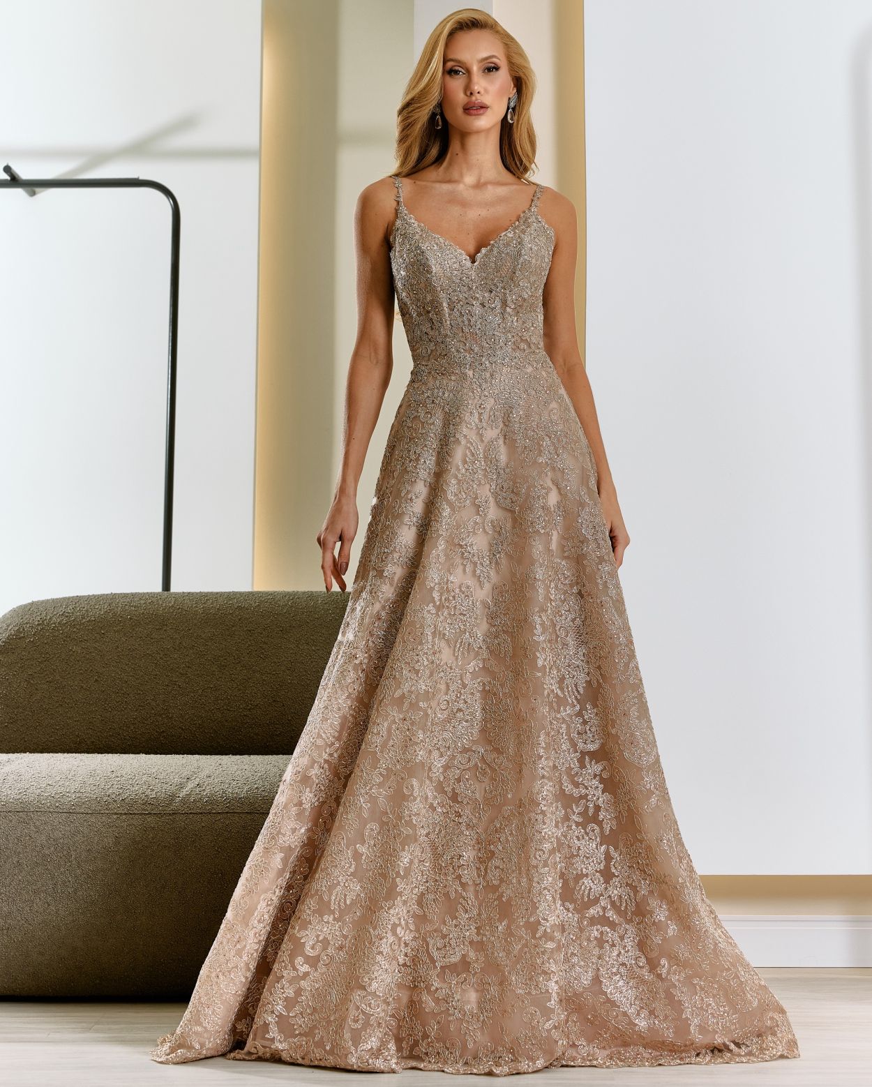 Vestido De Festa Longo Renda Alça Sherri Hill
