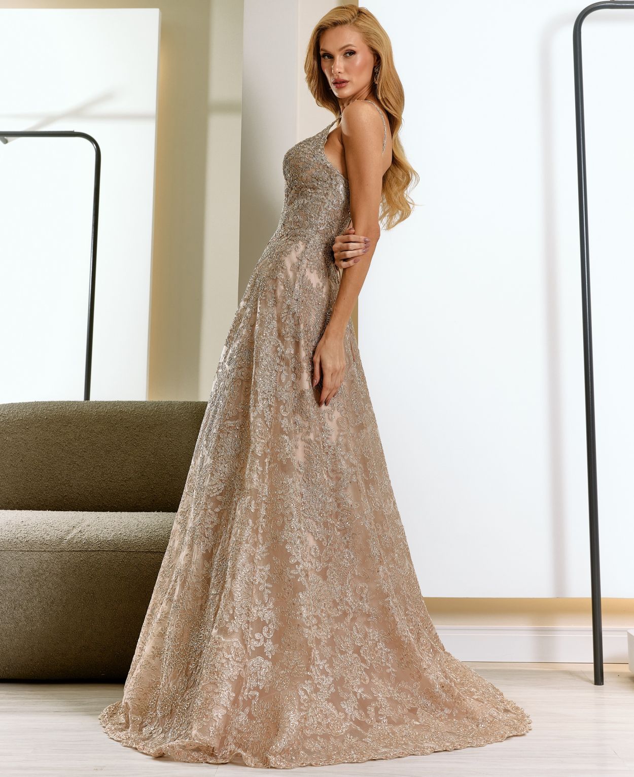 Vestido De Festa Longo Renda Alça Sherri Hill