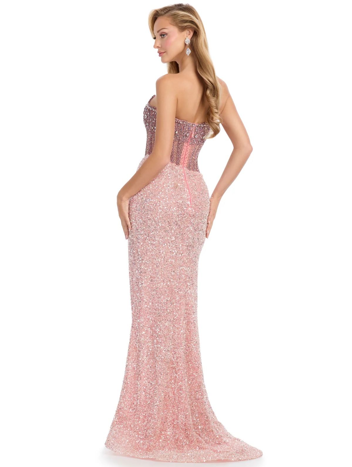Vestido De Festa Longo bordado Ashley Lauren