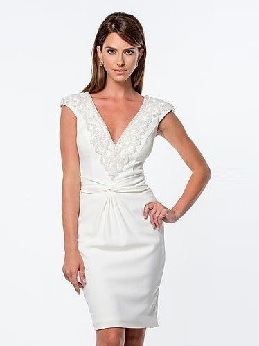 Vestido De Festa Midi Bordado Pérolas Terani