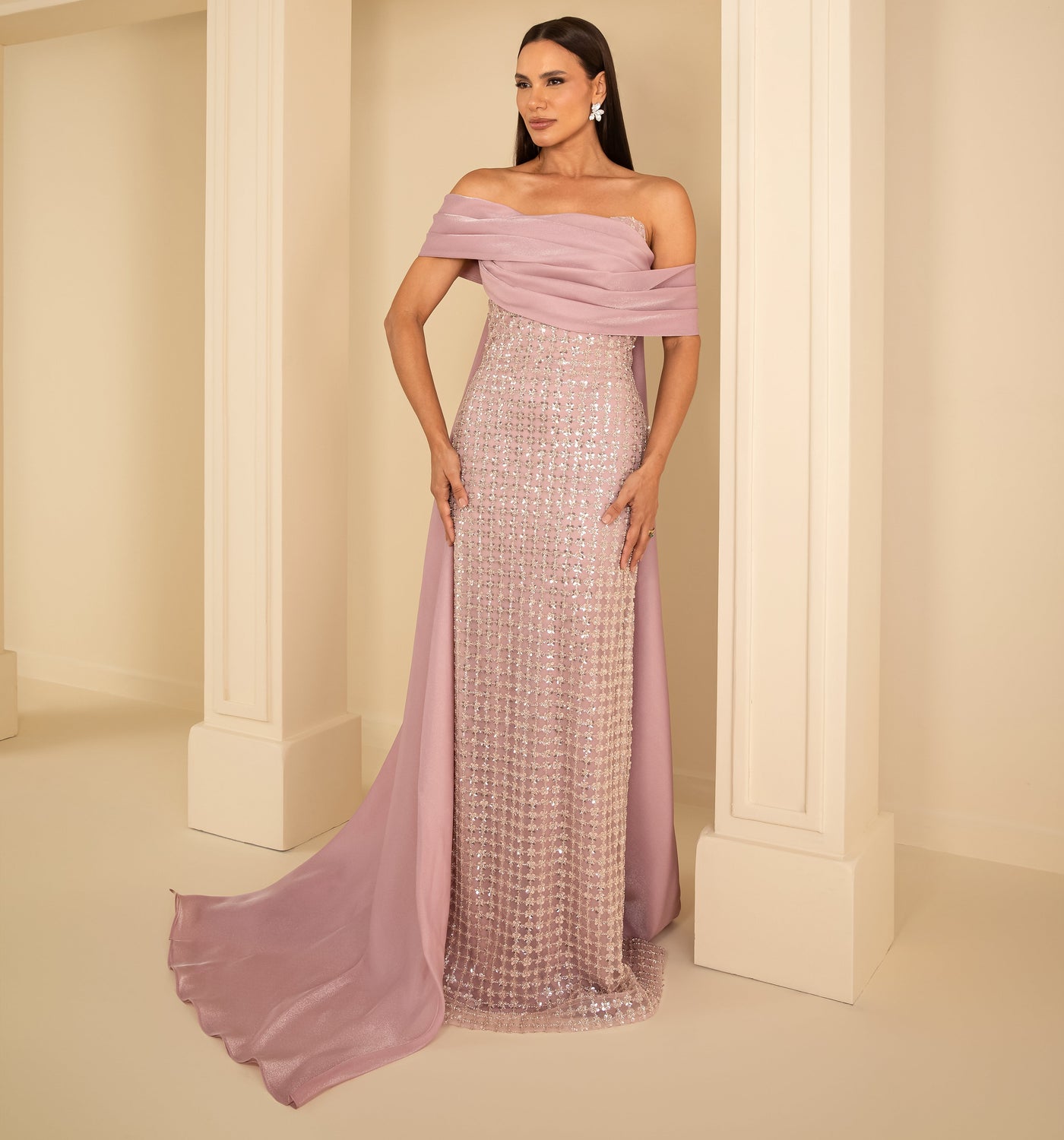 Vestido de Festa Longo Ashley Lauren