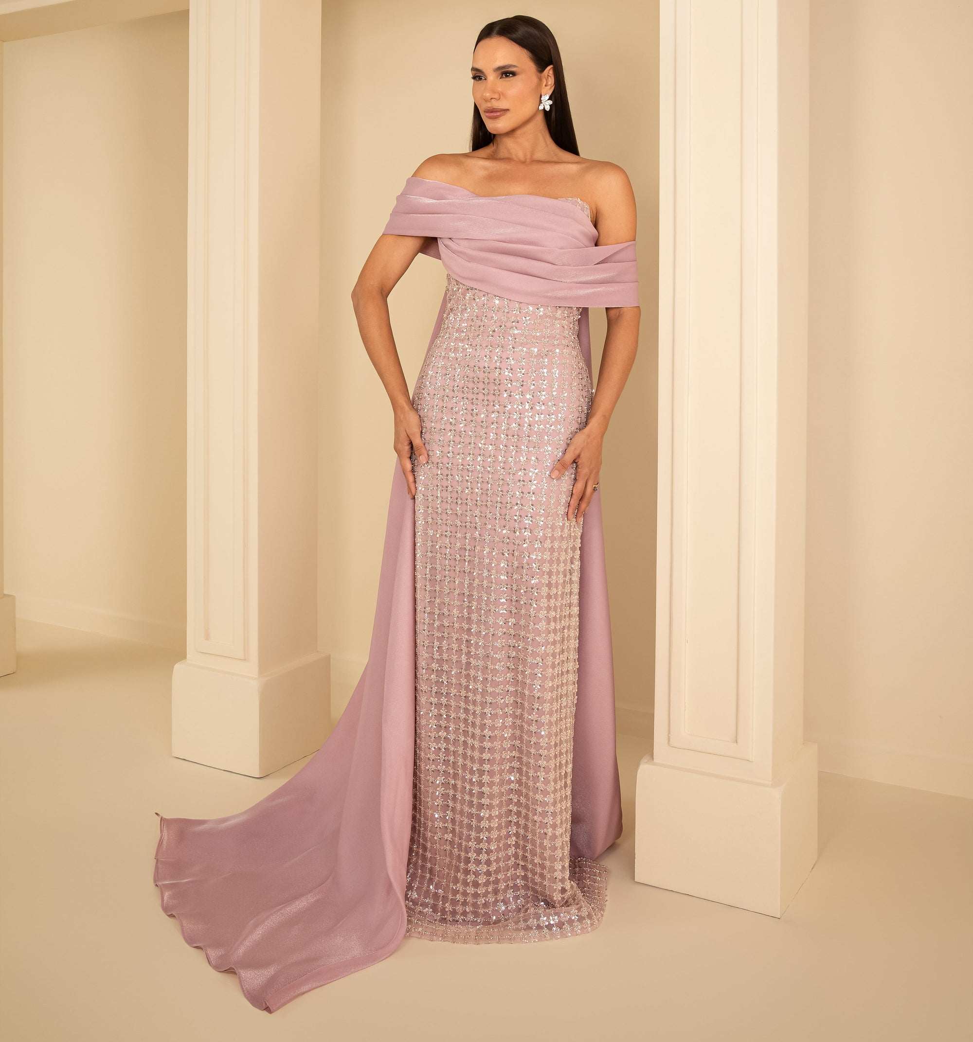 Vestido de Festa Longo Ashley Lauren