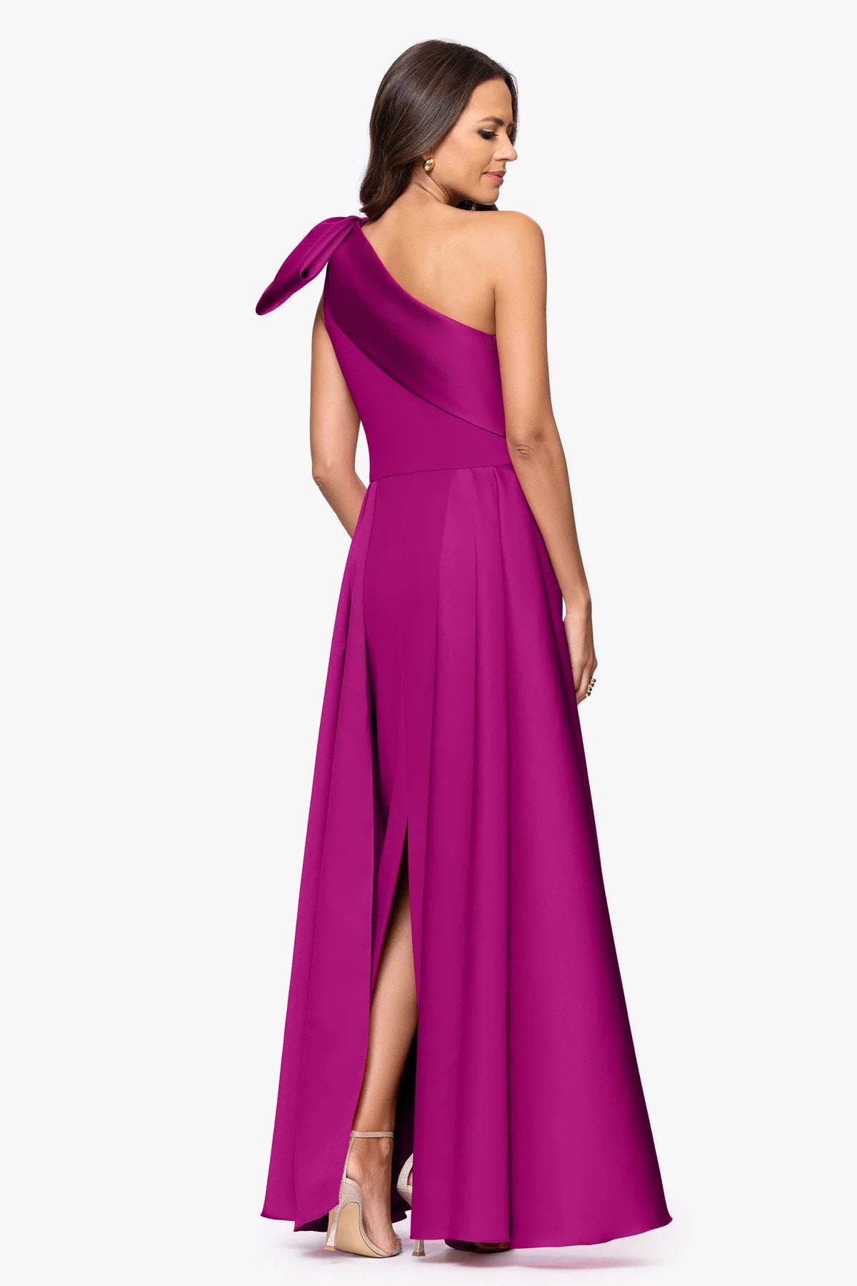 Vestido Longo Ombro Só Betsy & Adam Fúcsia - foto 2