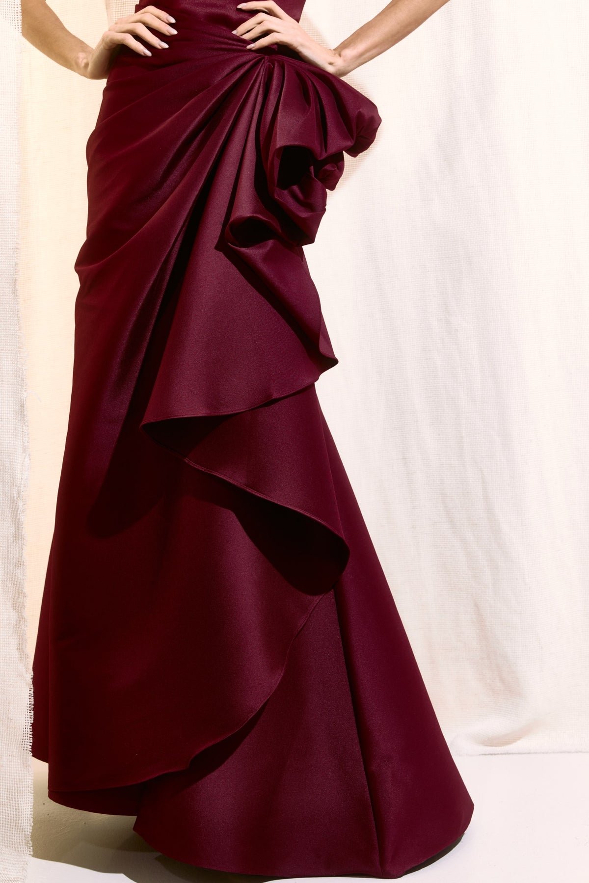 Vestido Longo Zibeline Xscape Marsala Espectro - foto 2