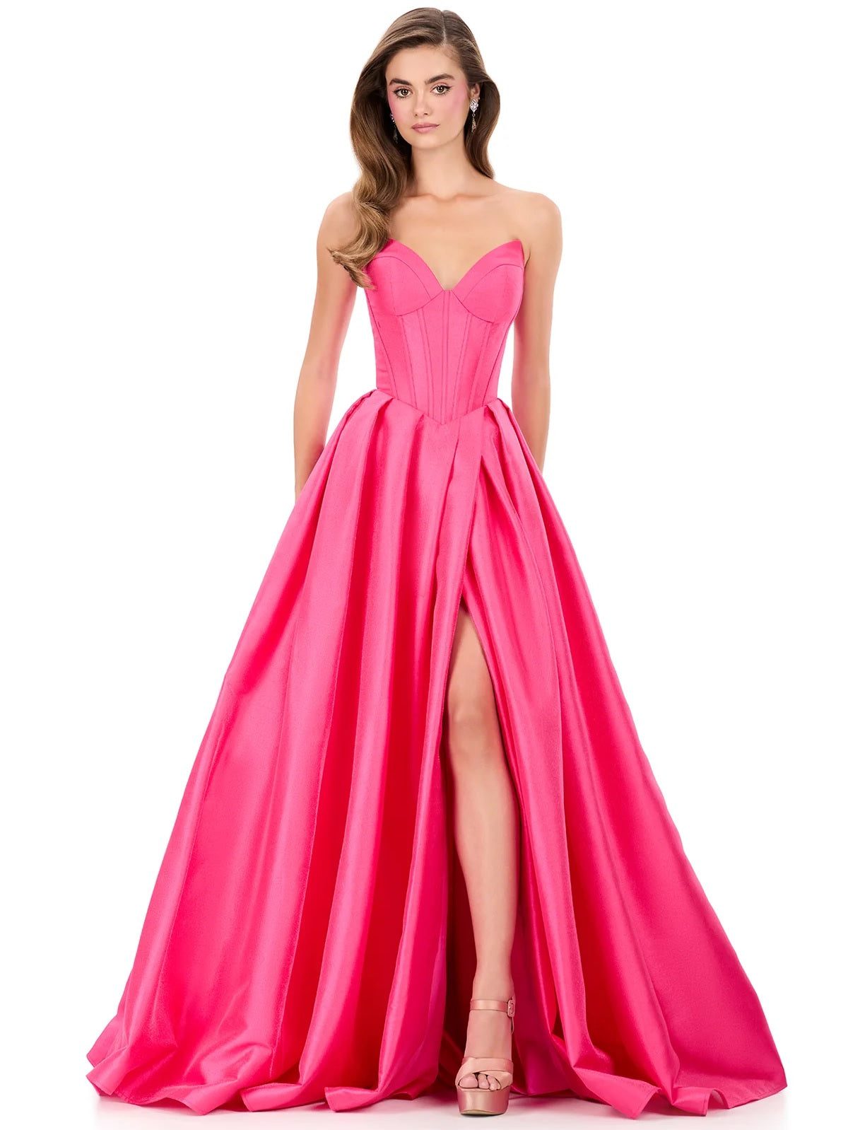 Vestido Longo Decote Coração Ashley Lauren