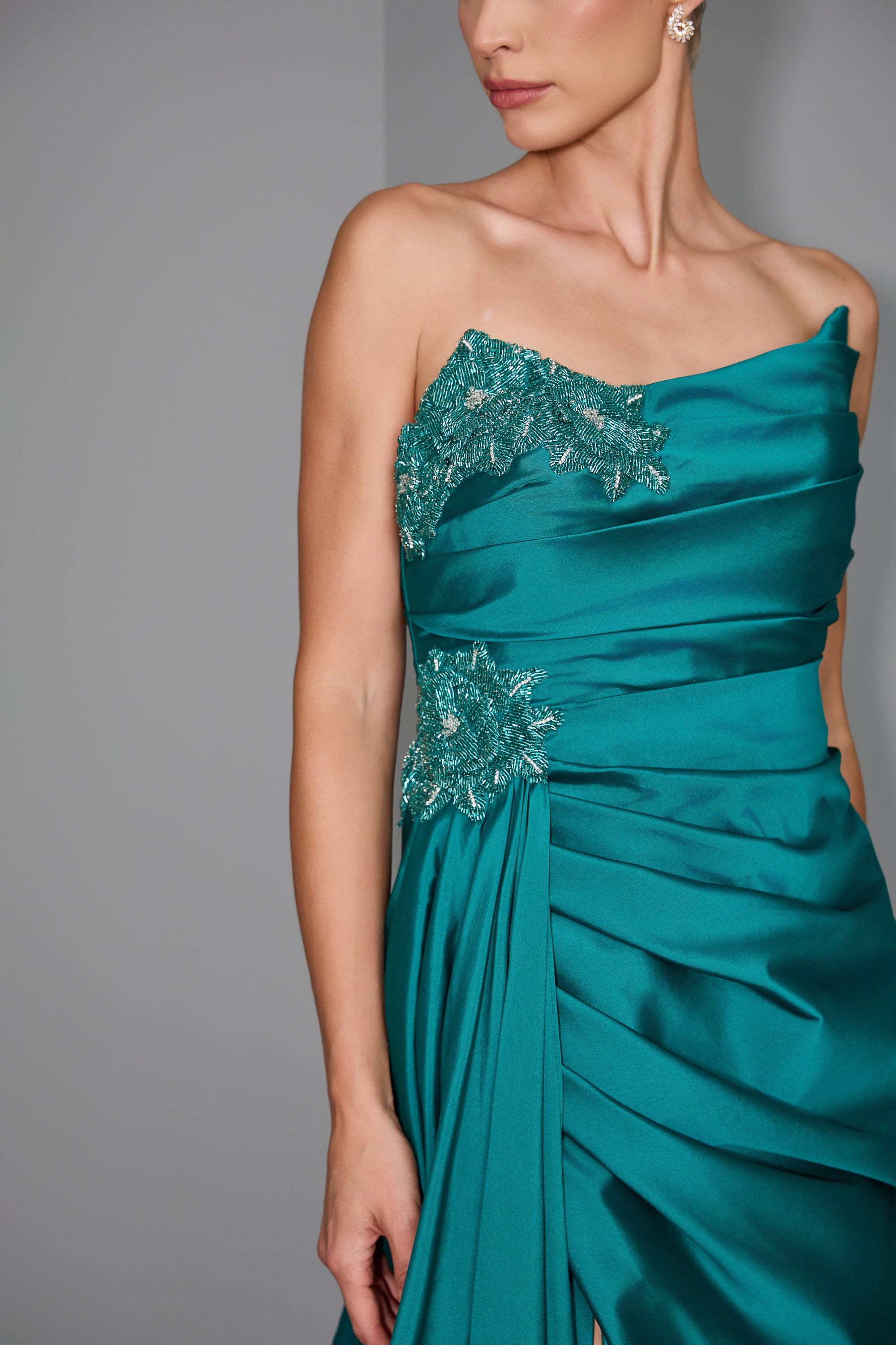 Vestido Longo Tafetá Tarik Ediz