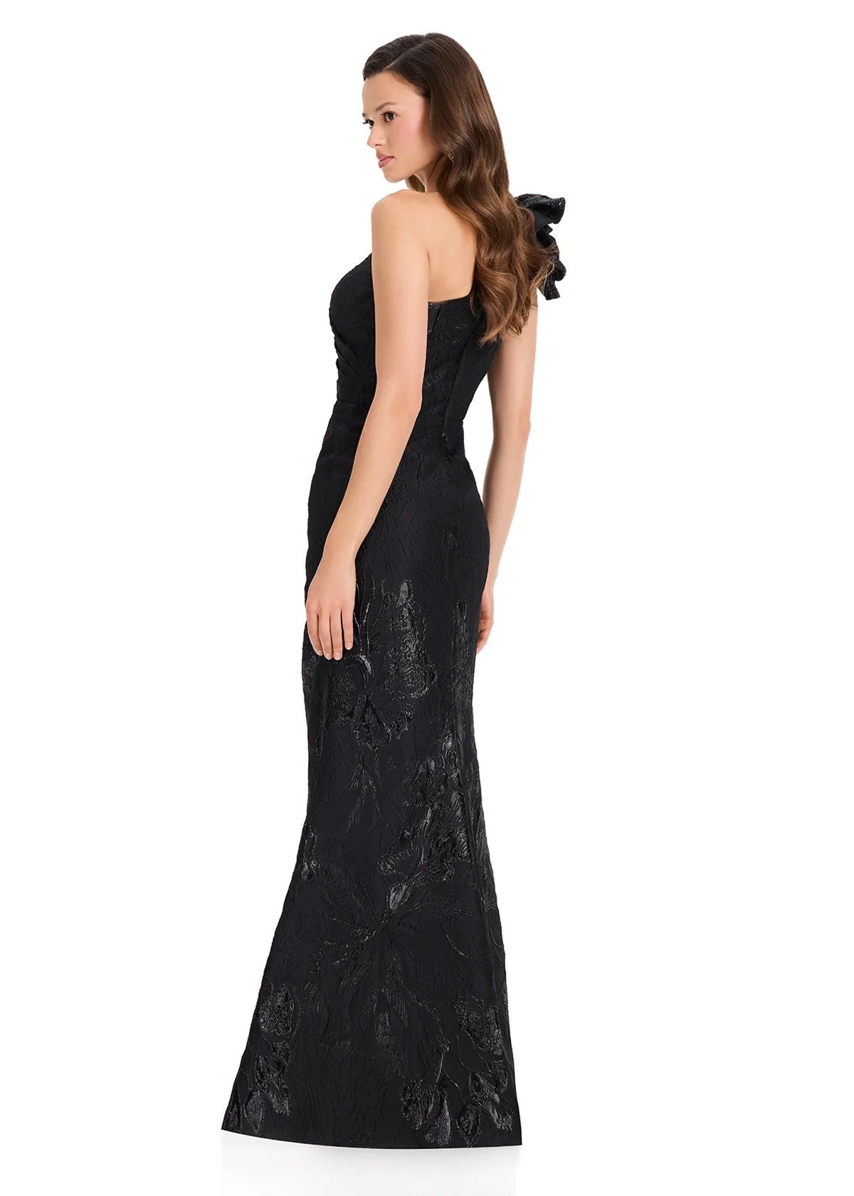 Vestido Longo Jacquard Ashley Lauren Preto - foto 2