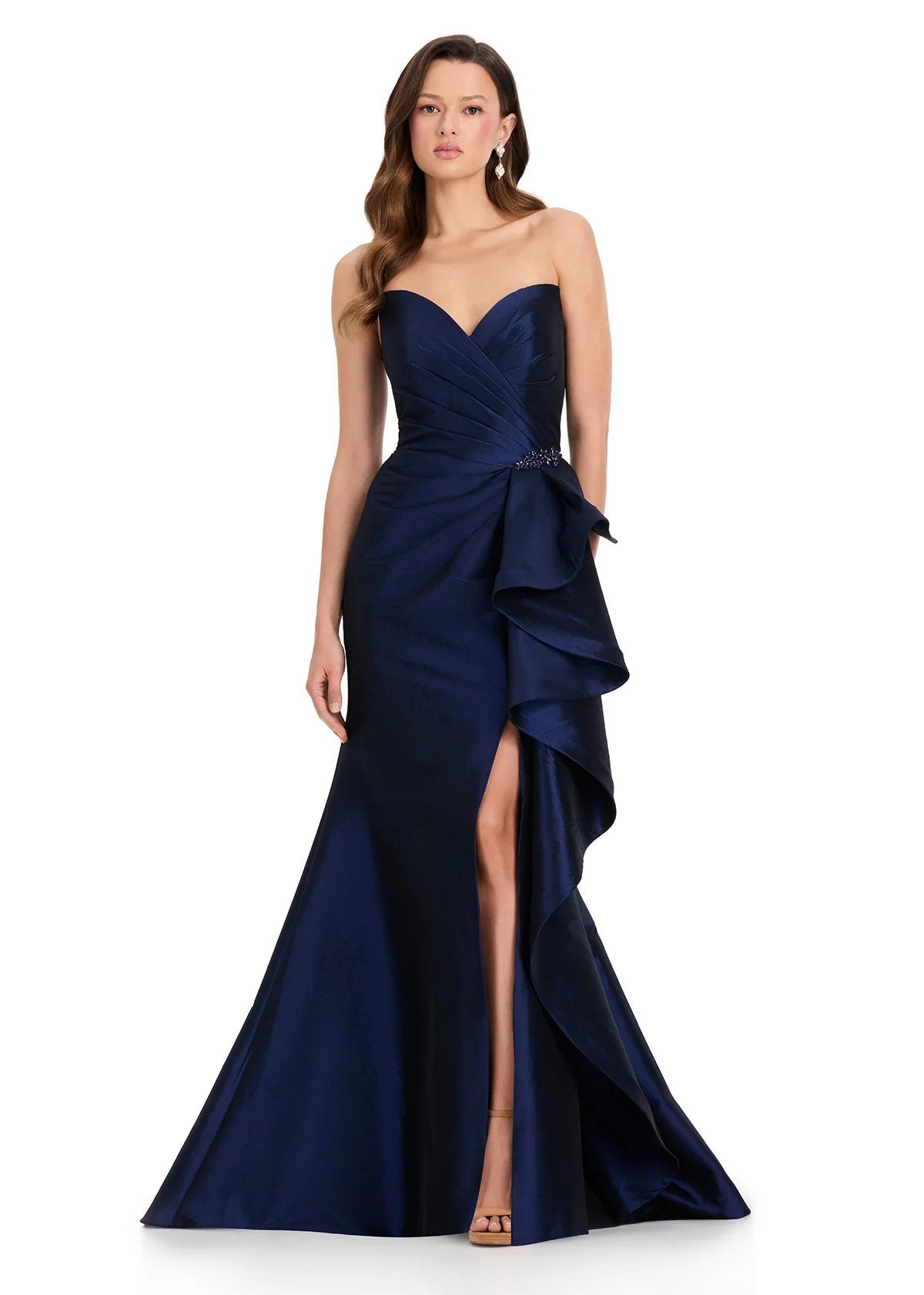 Vestido Longo Sereia Tafetá Ashley Lauren Marinho - foto 1