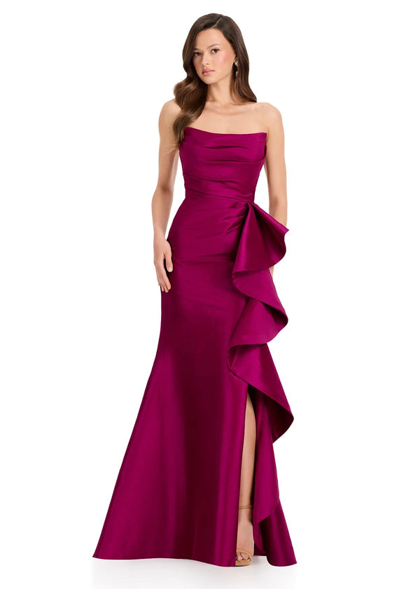 Vestido Longo Tafetá Ashley Lauren Fúcsia - foto 1