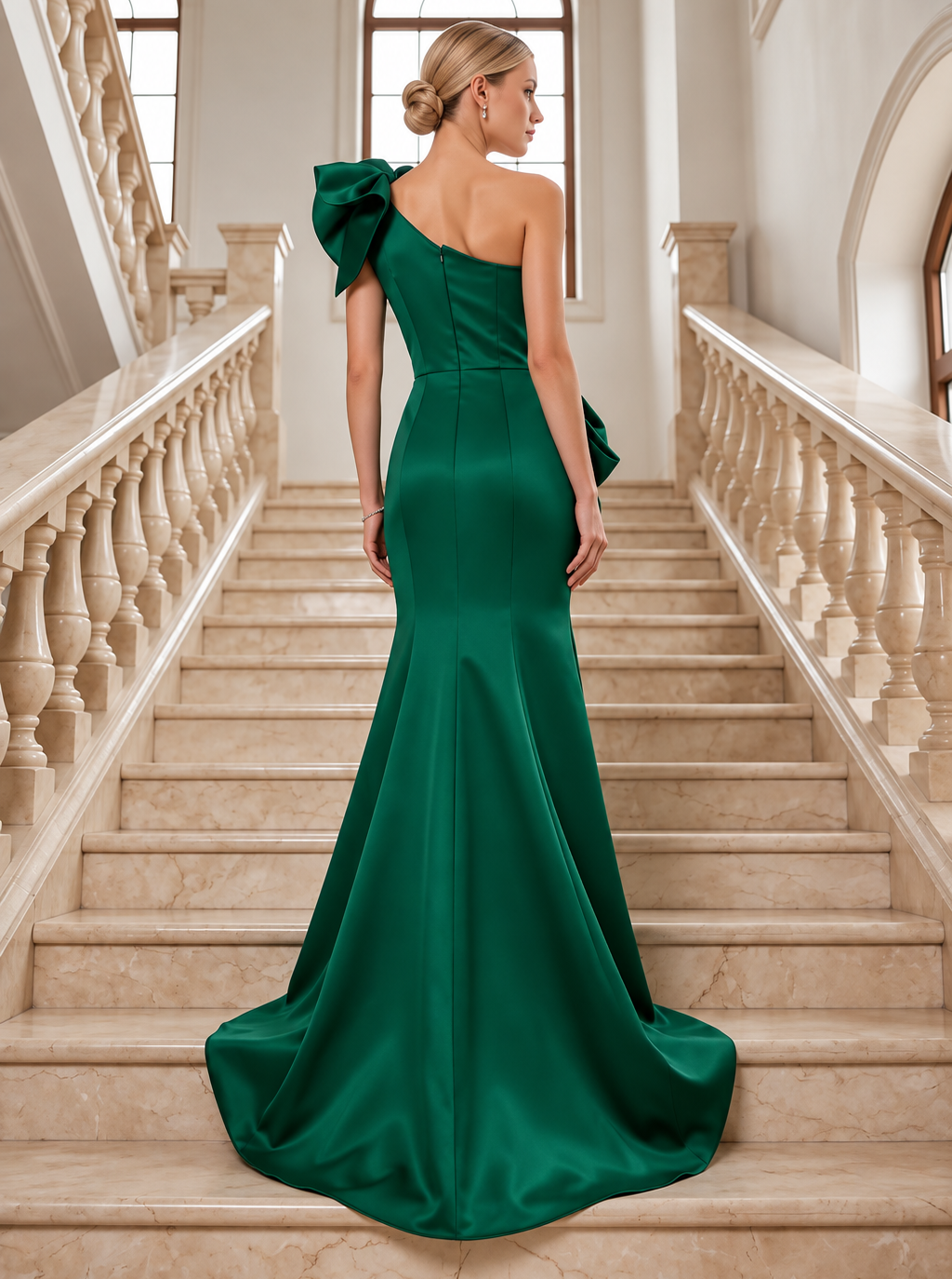 Vestido de Festa Longo Decote Assimétrico Terani