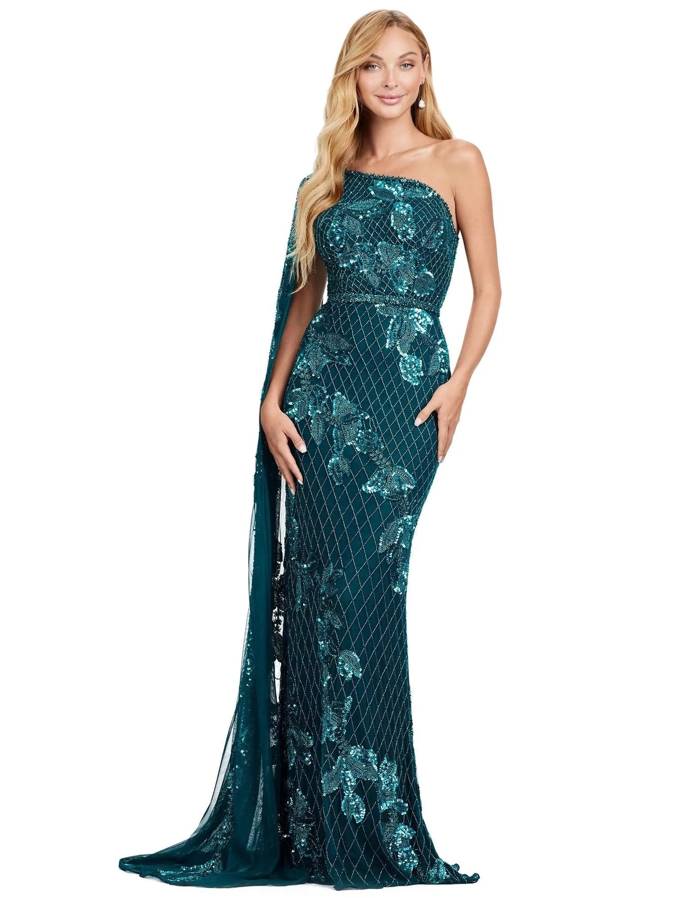 Vestido de Festa Longo Bordado Nina Ashley Lauren