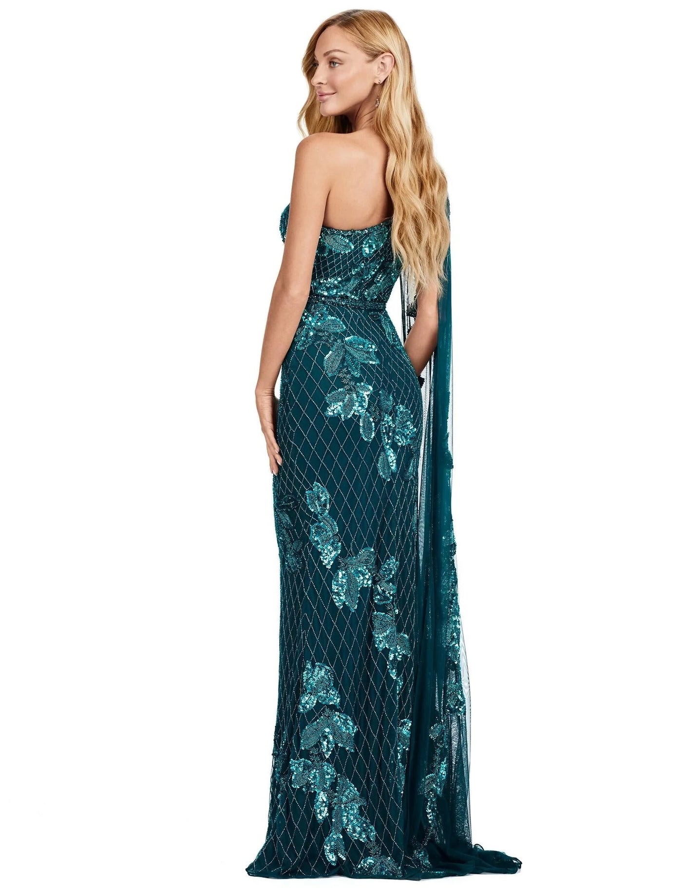 Vestido de Festa Longo Bordado Nina Ashley Lauren