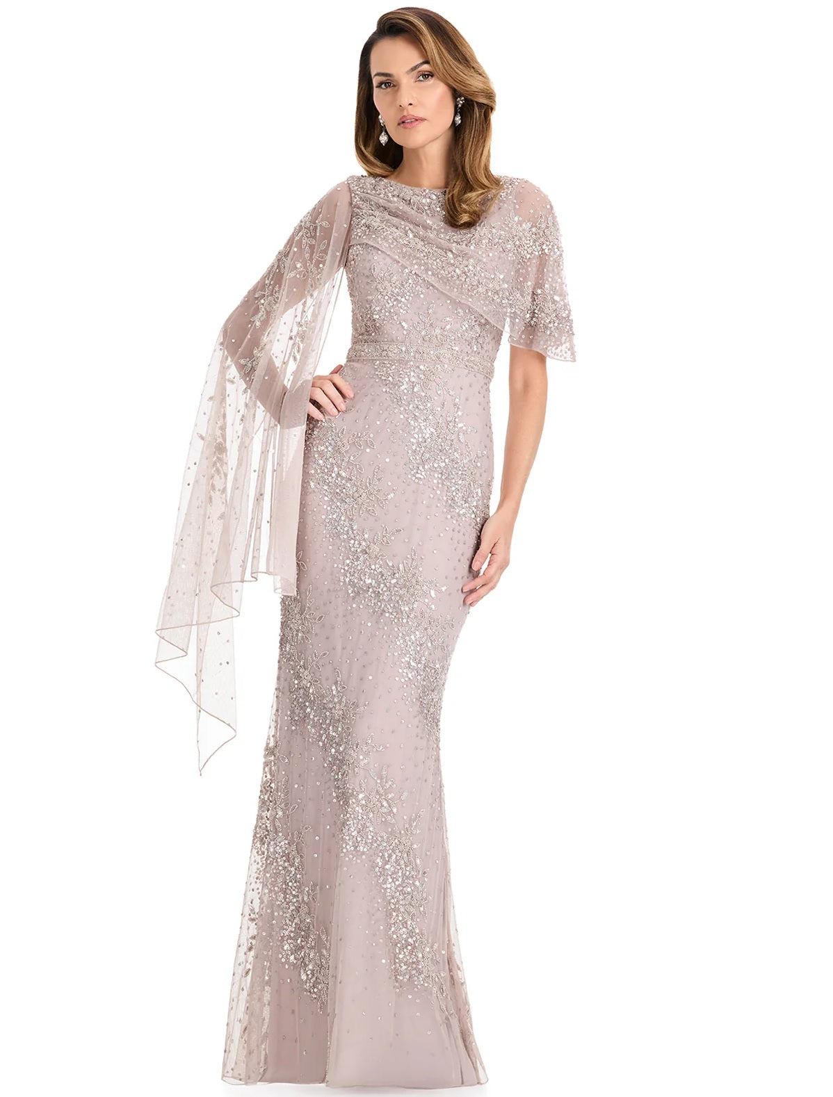 Vestido Longo bordado Audrey Ashley Lauren