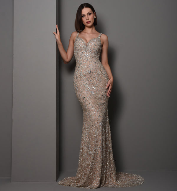 Vestido de Festa Longo Bordado Chic and Holland