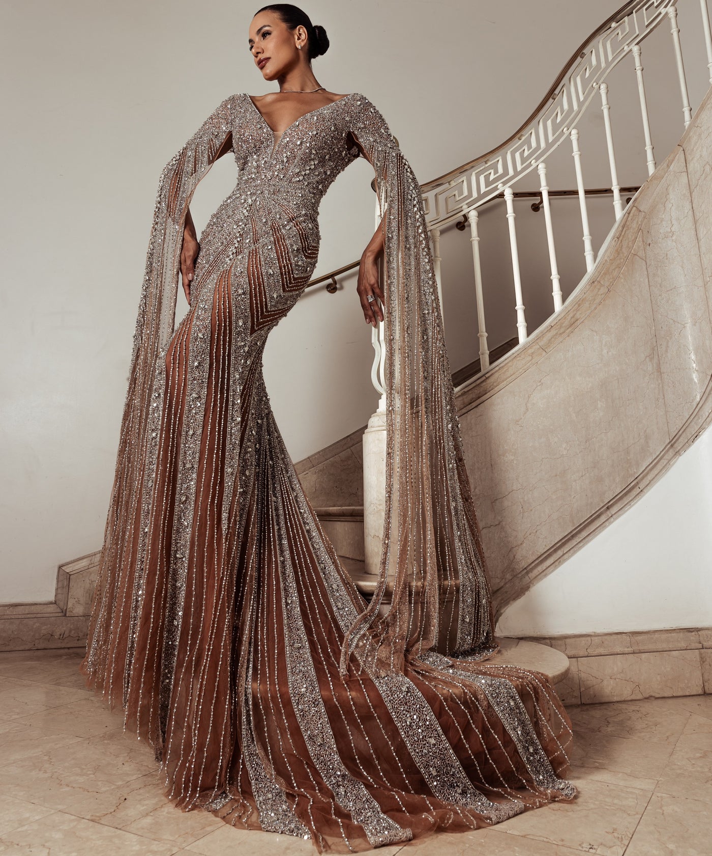 Vestido de Festa Longo Bordado Chic and Holland