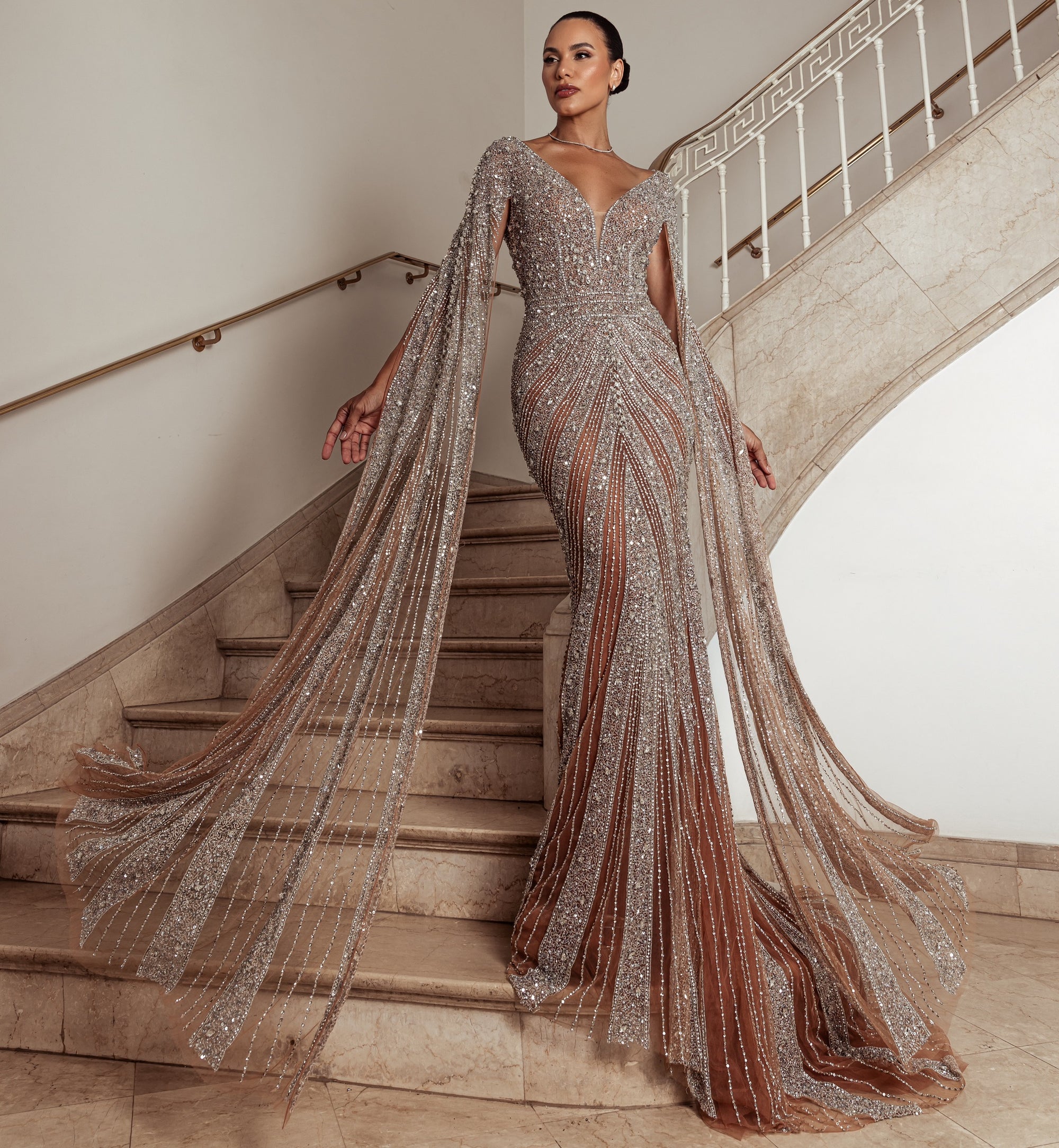 Vestido de Festa Longo Bordado Chic and Holland