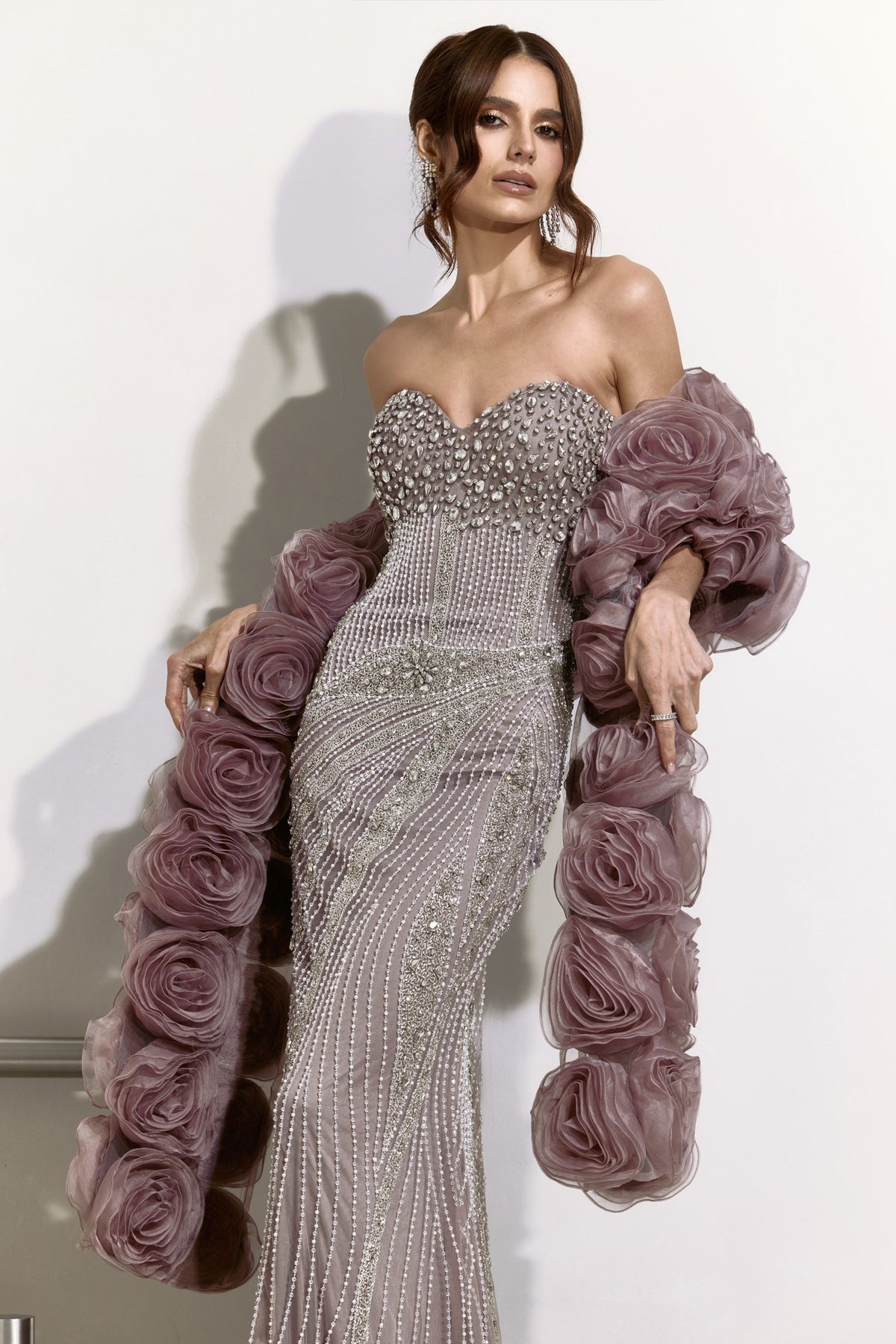 Vestido Longo Bordado Chic and Holland Lavanda Espectro - foto 4