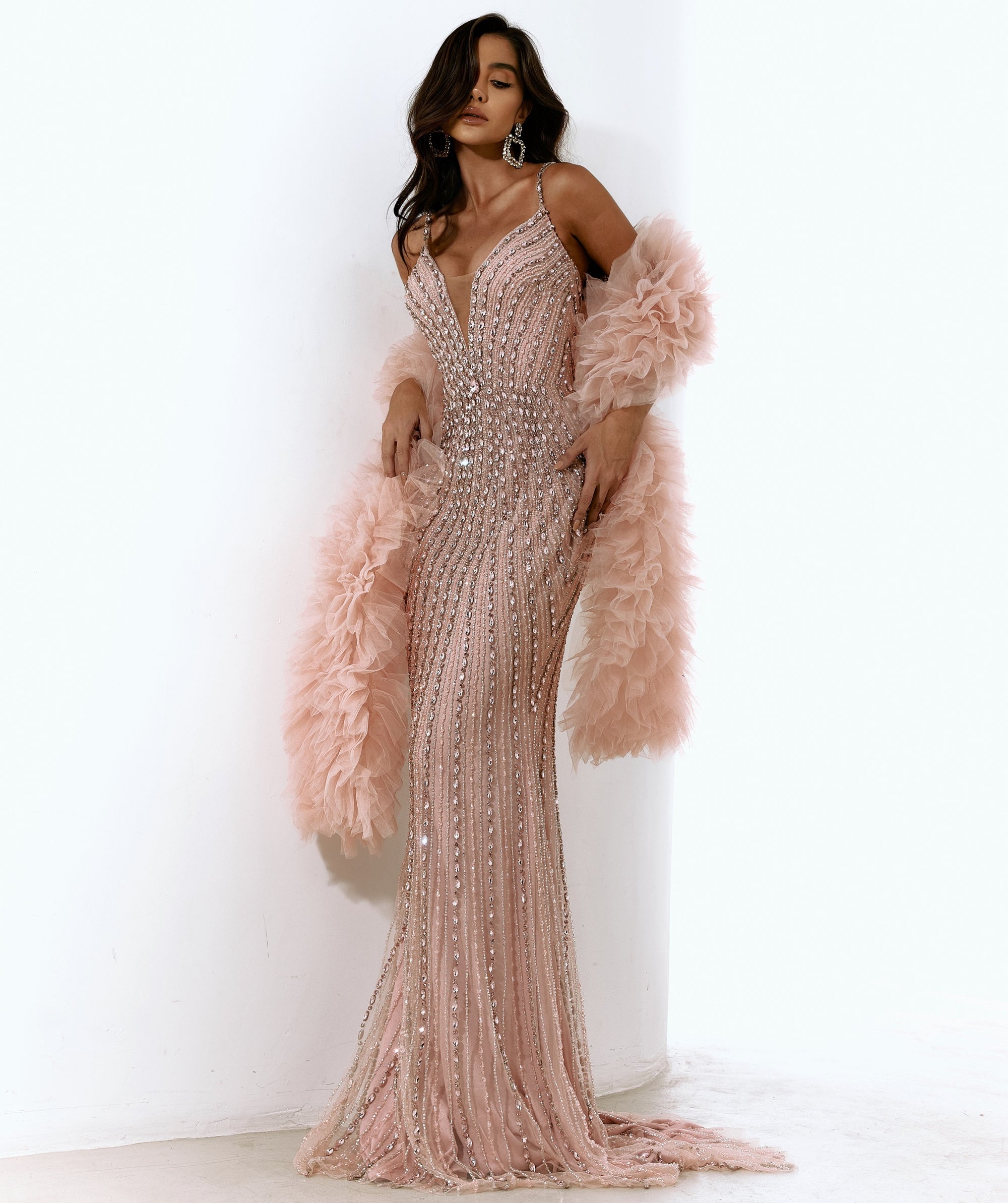 Vestido de Festa Longo Bordado Aurora - Chic and Holland
