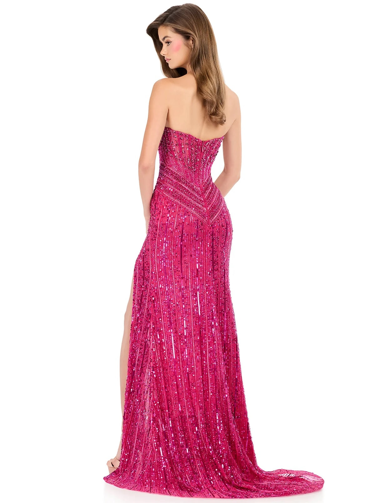 Vestido de Festa Longo Bordado Ashley Lauren