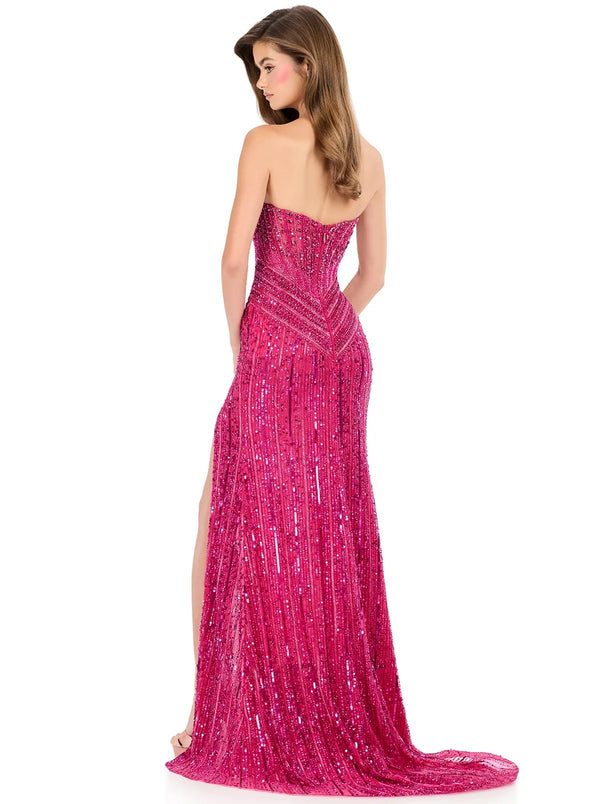 Vestido de Festa Longo Bordado Ashley Lauren