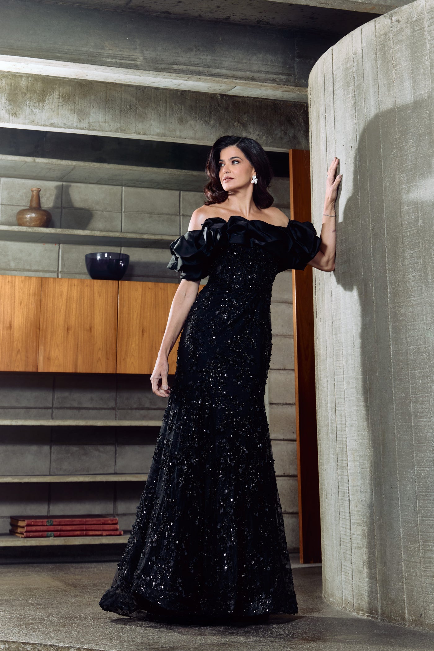 Vestido de Festa Longo bordado Adele Mac Duggal