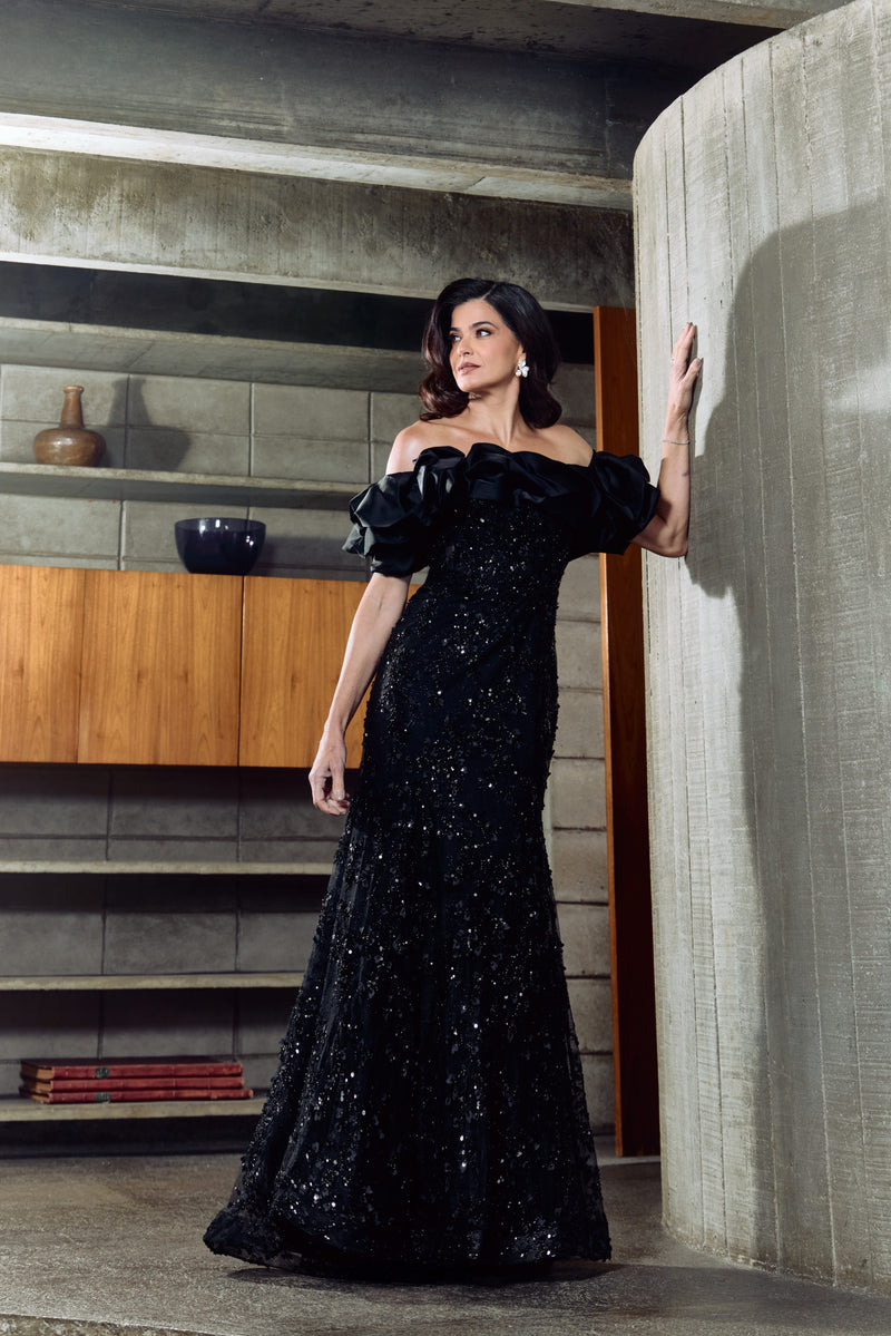 Vestido de Festa Longo Bordado Adele Mac Duggal