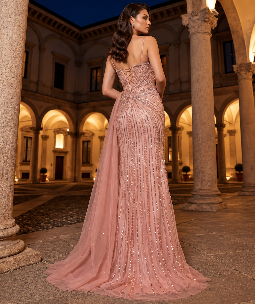 Vestido de Festa Longo Bordado Terani