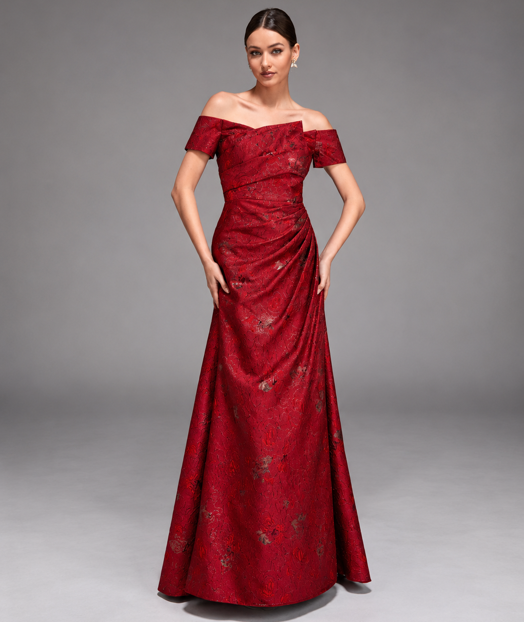 Vestido de Festa Longo Jacquard Alyce Paris