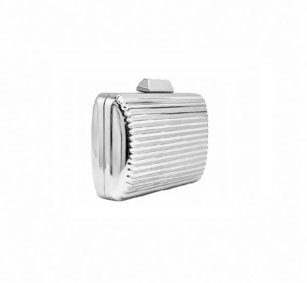Bolsa Clutch Metal Prata