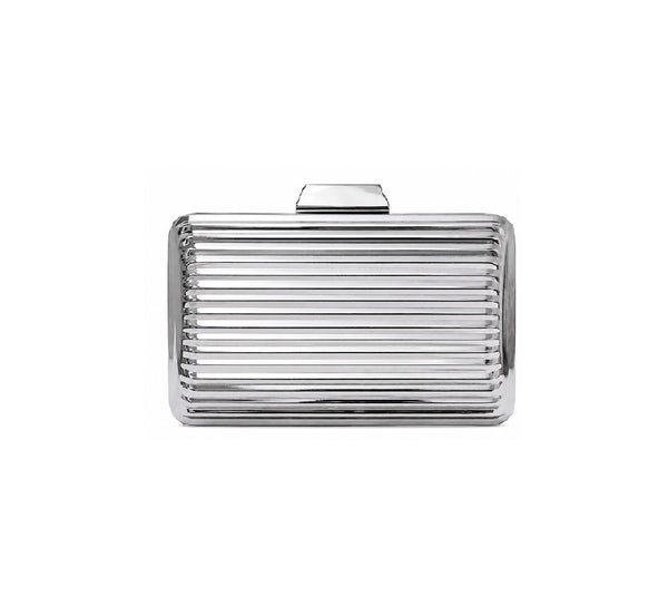 Bolsa Clutch Metal Prata