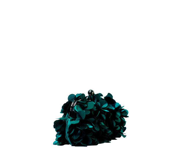 Bolsa Clutch em Tecido com Flor