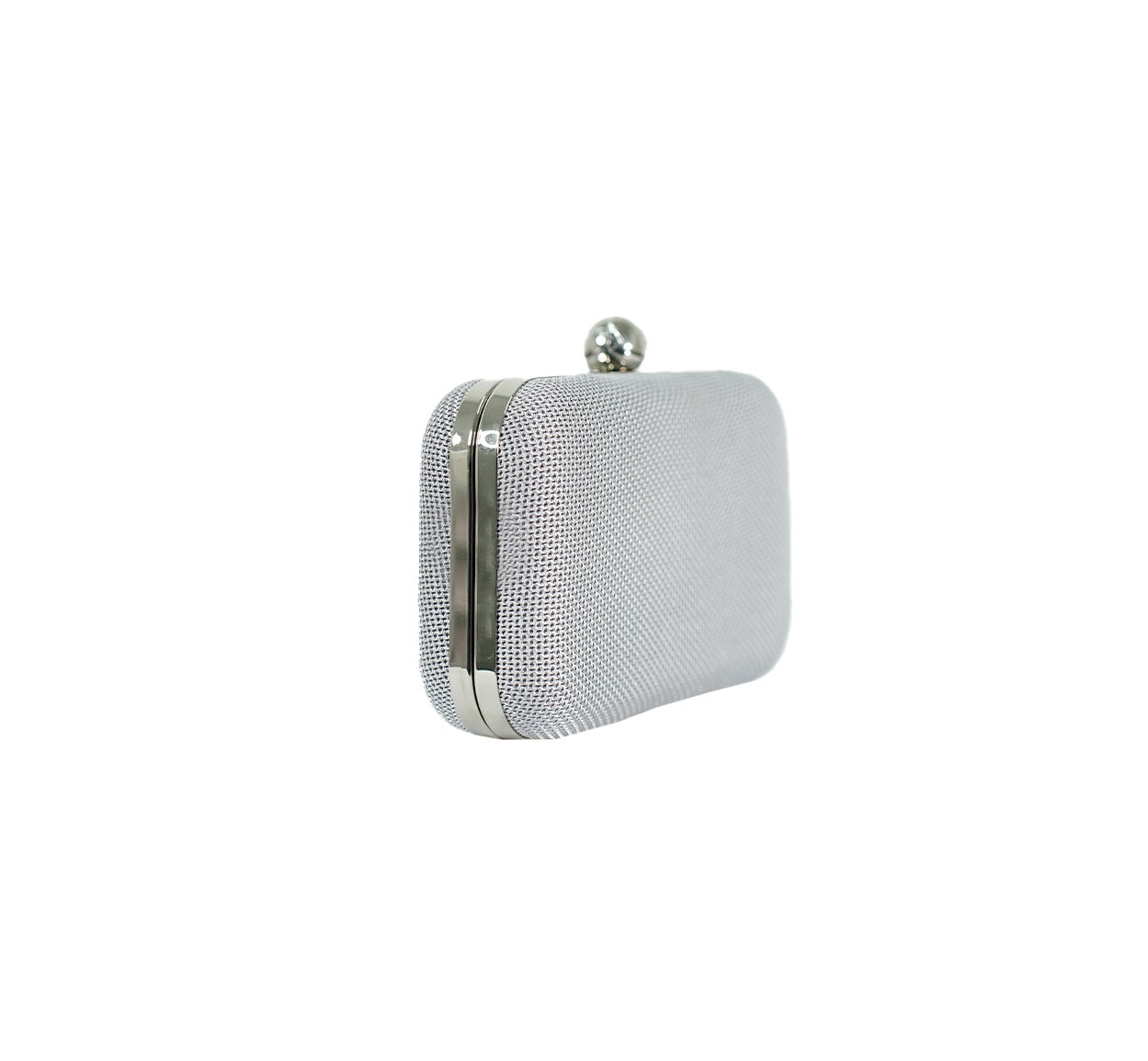 Bolsa Clutch em Tecido Prata