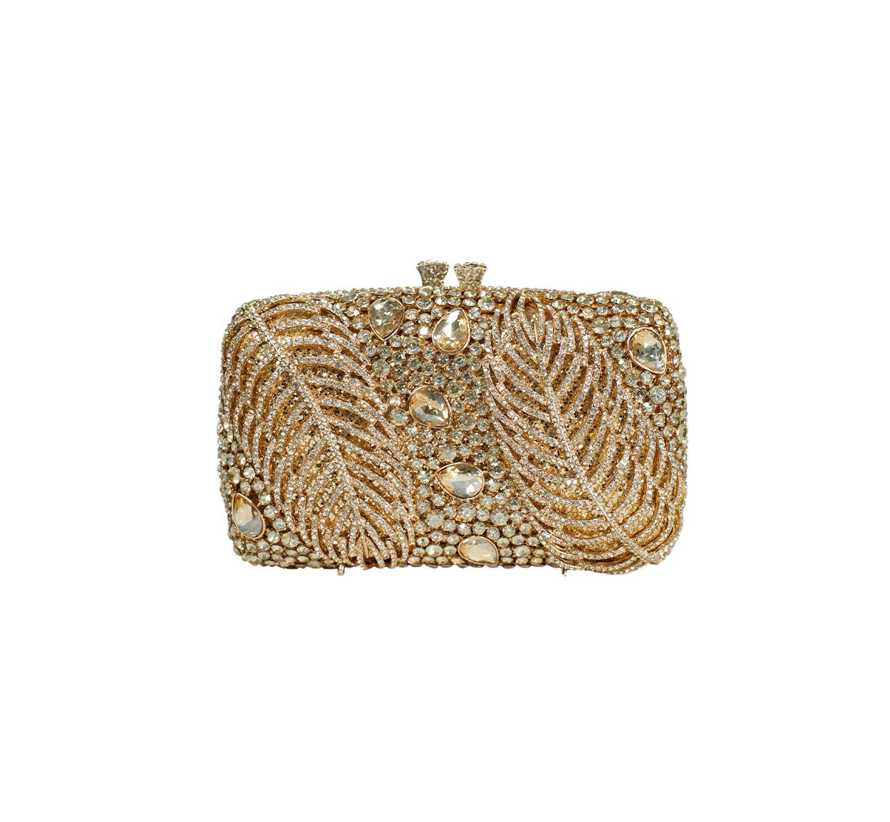Bolsa Clutch Metal Cristais