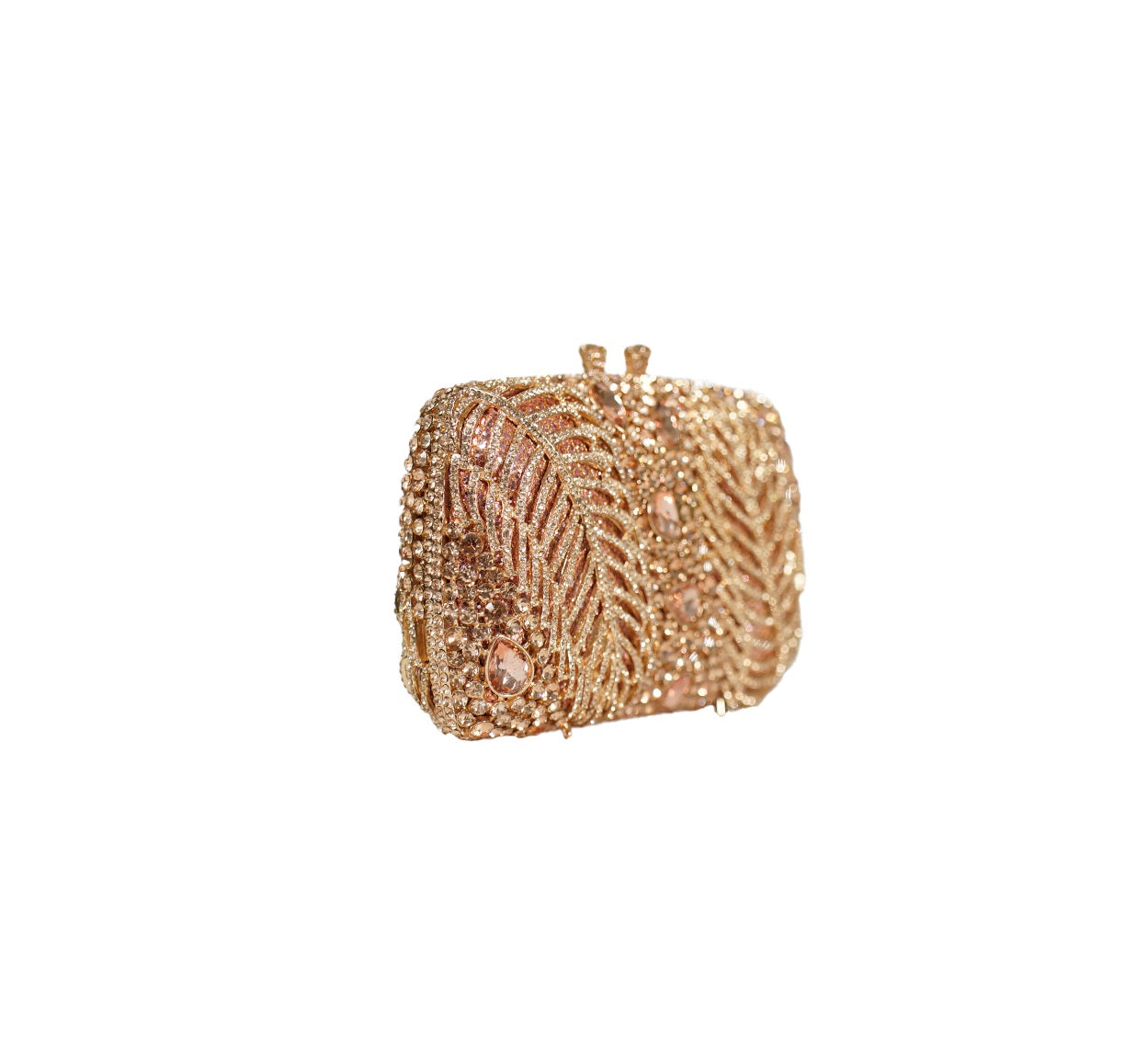 Bolsa Clutch Metal Cristais