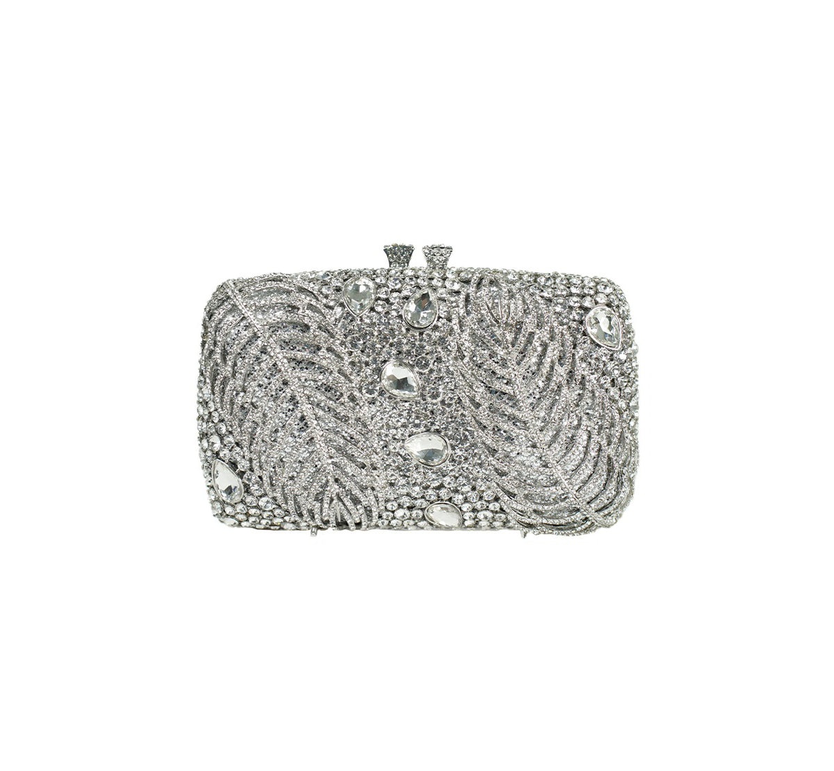 Bolsa Clutch Metal Cristais
