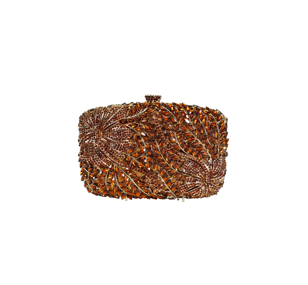 Bolsa Clutch Metal Cristais